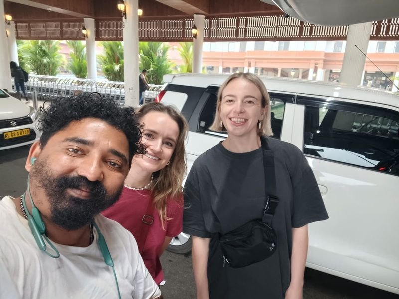 Driver Antony with foreign travellers