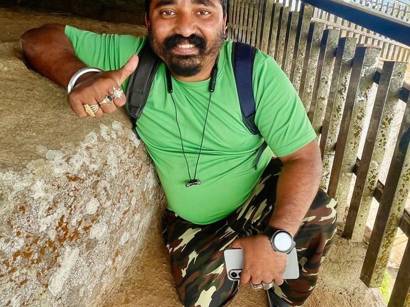 Driver antony exploring cave